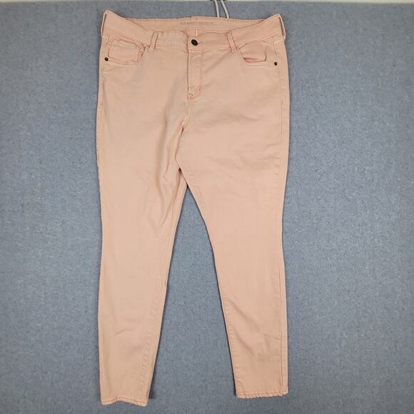 Old Navy Jeans Womens Size 16 Regular Rockstar Mid Rise Pink 34" Waist - Picture 2 of 10